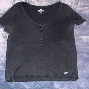 Black hollister crop top